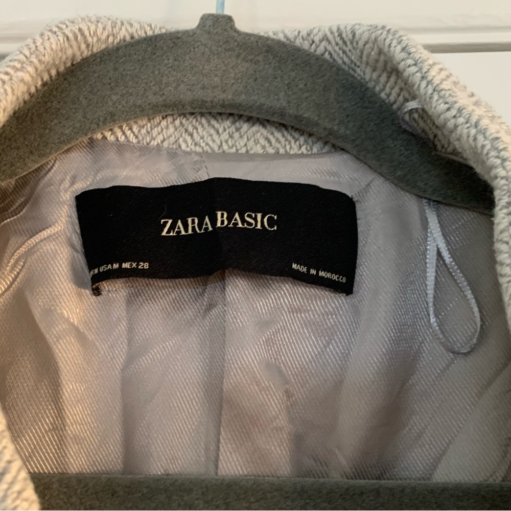 Zara Basic Women’s Pea Coat Herringbone - image 2